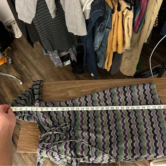 🌟ZARA STRIPED BUTTON Down Twist Front Mini Shirt Dress S  NWOT - Picture 11 of 12